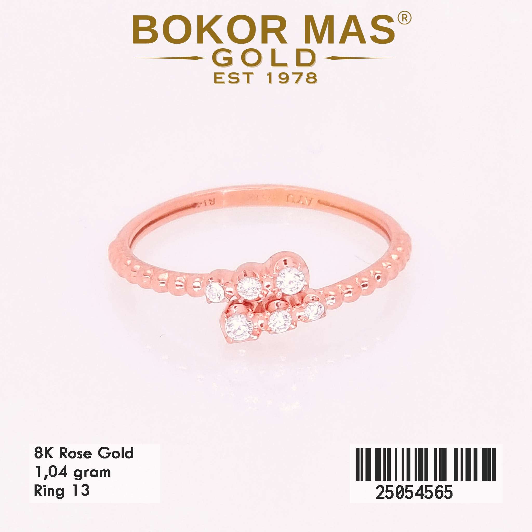 Cincin Emas Variasi Permata Zigzag - 25054565 - 8K