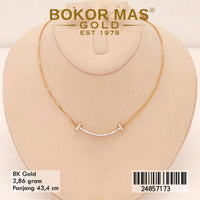 Kalung Emas Siyem Variasi Permata - 24057173 - 8K