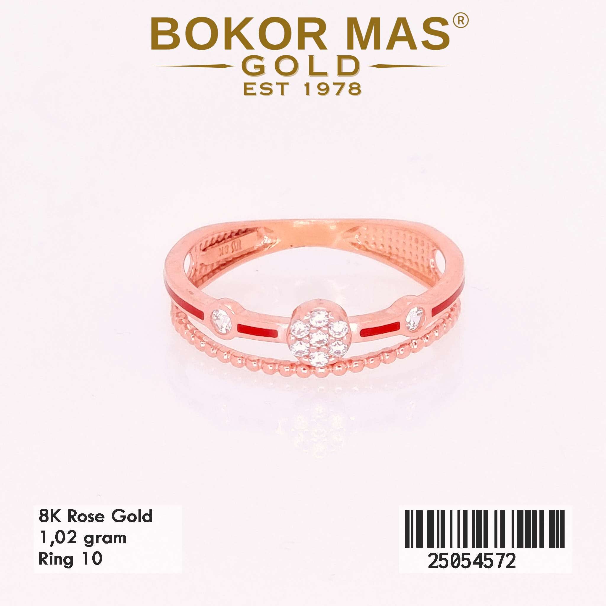 Cincin Emas Variasi Permata Layer Cat Merah - 25054572 - 8K