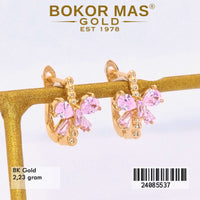 Anting Emas  Klip Variasi Permata Warna - 24085537 - 8K
