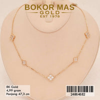 Kalung Emas Siyem Variasi Clover Permata - 24064682 - 8K
