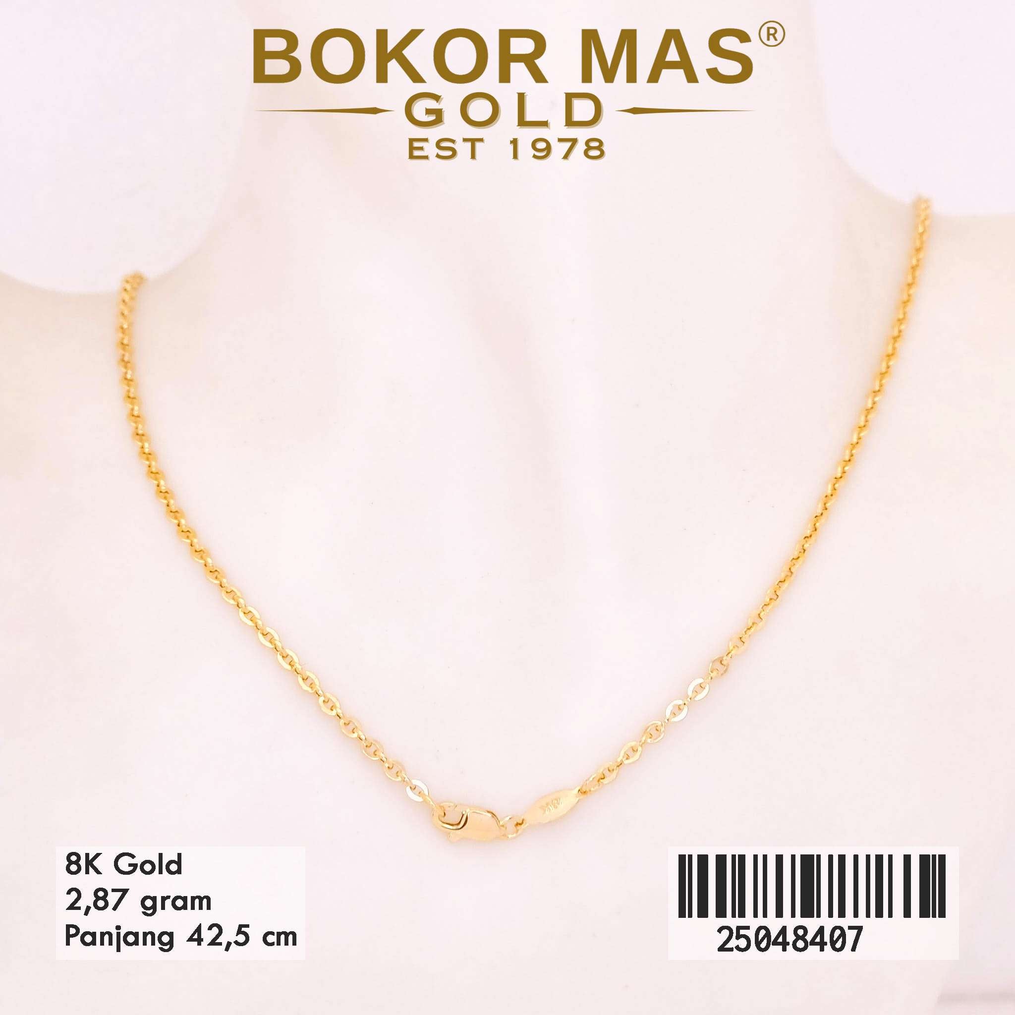 Kalung Emas Holo Variasi Permata - 25048407 - 8K