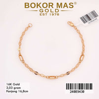 Gelang Emas  Rantai Variasi Tanpa Permata  - 24089430 - 16K