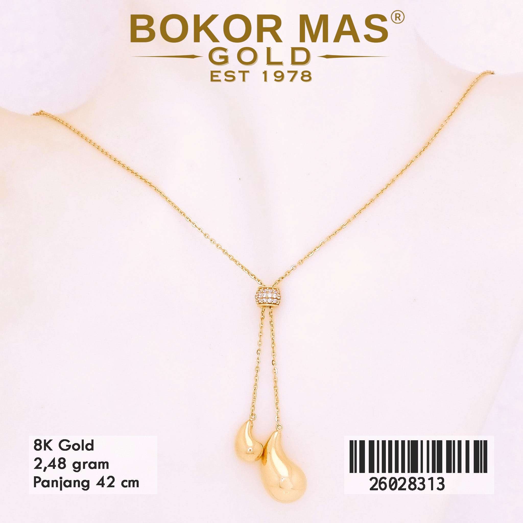 Foto Kalung Emas Asli Kalung Variasi Liont 8K - Perhiasan Asli Bokormas Gold