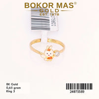 Cincin Emas Anak Variasi Boneka - 24075589 - 8K