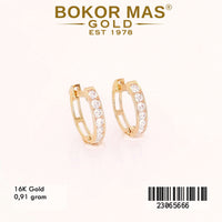 Anting  Emas Klip Variasi Permata - 23065666 - 16K