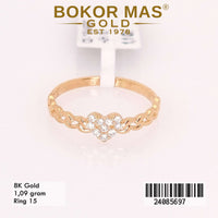 Cincin Emas Variasi Hati - 24085697 - 8K