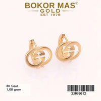 Anting Emas Klip GC Variasi Tanpa Permata - 23090012 - 8K