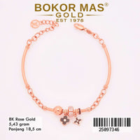 Gelang Rantai Variasi Bunga Cat Rose - 25097346 - 8K