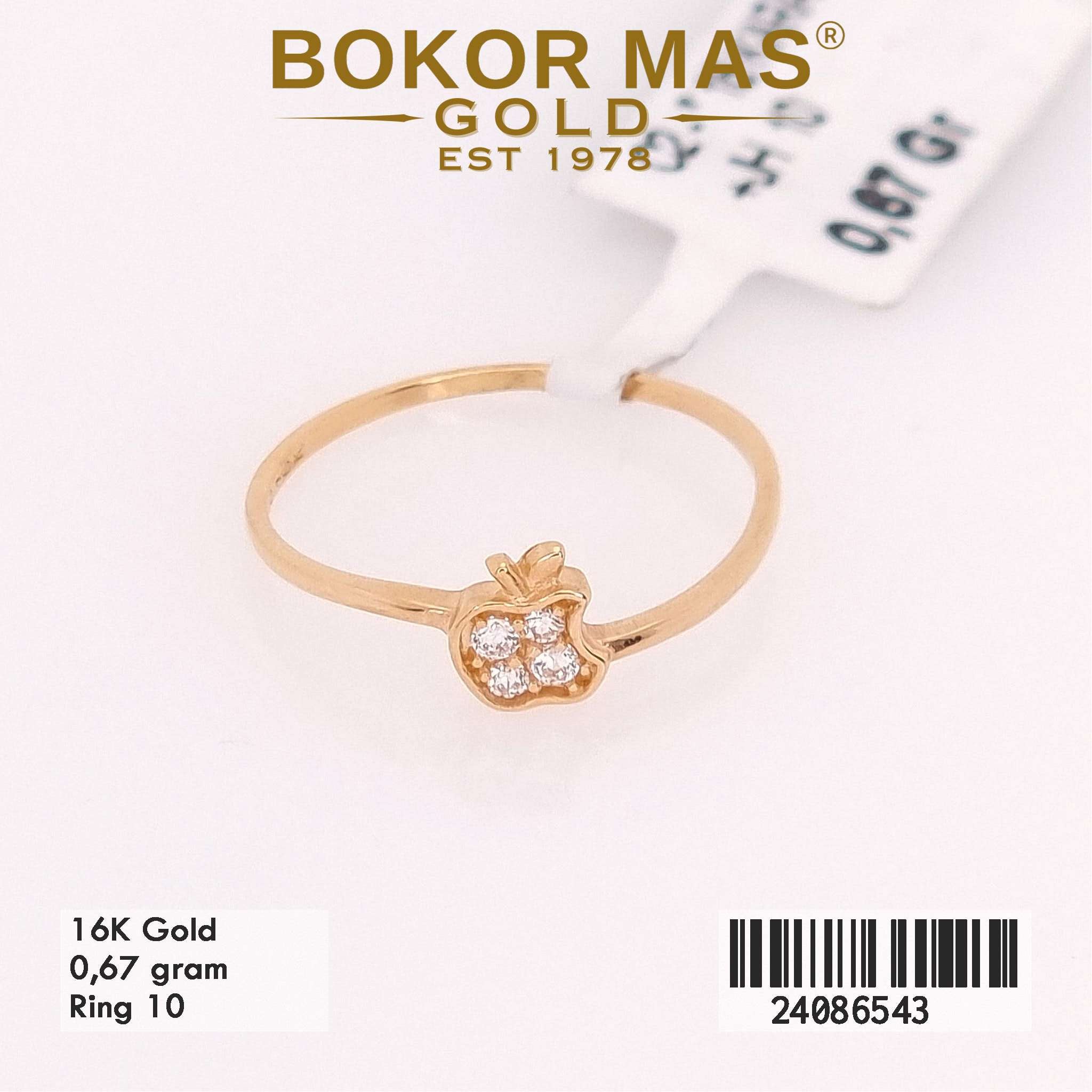 Cincin Apel Variasi Permata - 24086543 - 16K