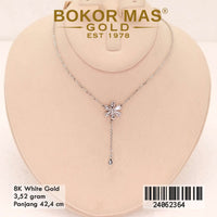 Kalung Emas Siyem Variasi Bunga juntai - 24062364 - 8K