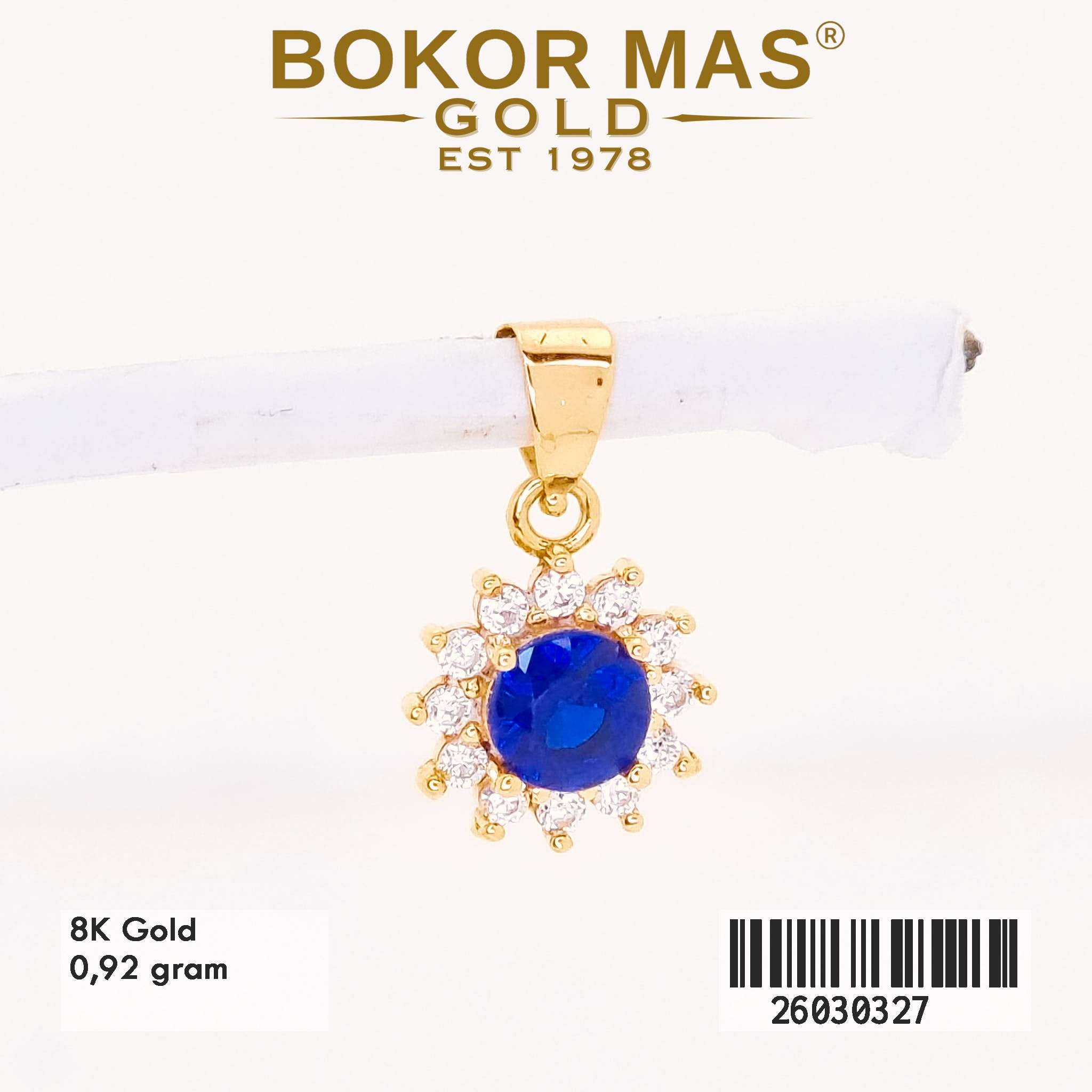 Liontin Variasi Permata Biru - 26030327 - 8K
