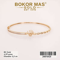 Gelang  Emas Bangkok Variasi Mahkota - 24076429 - 8K
