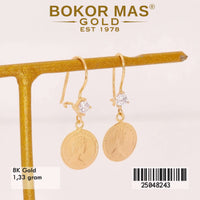 Anting Emas Desi Gantung Variasi Mainan Coin - 25048243 - 8K