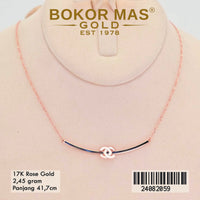 Kalung  Emas Variasi CC List Hitam - 24082059 - 17K