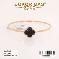 Gelang Emas  Bangkok Variasi Clover Hitam - 24055099 - 8K