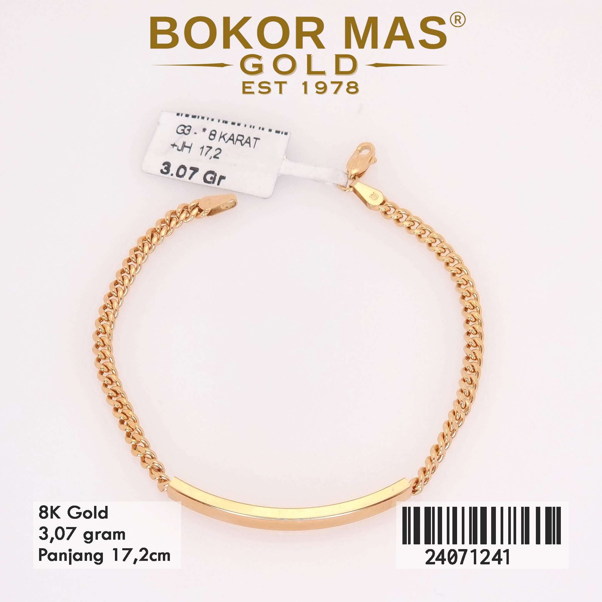 Gelang Rantai Variasi Tanpa Permata - 24071241 - 8K