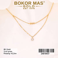 Kalung Emas Layer Variasi Permata - 24070457 - 8K