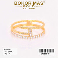Cincin Emas  Variasi Permata - 24085549 - 8K