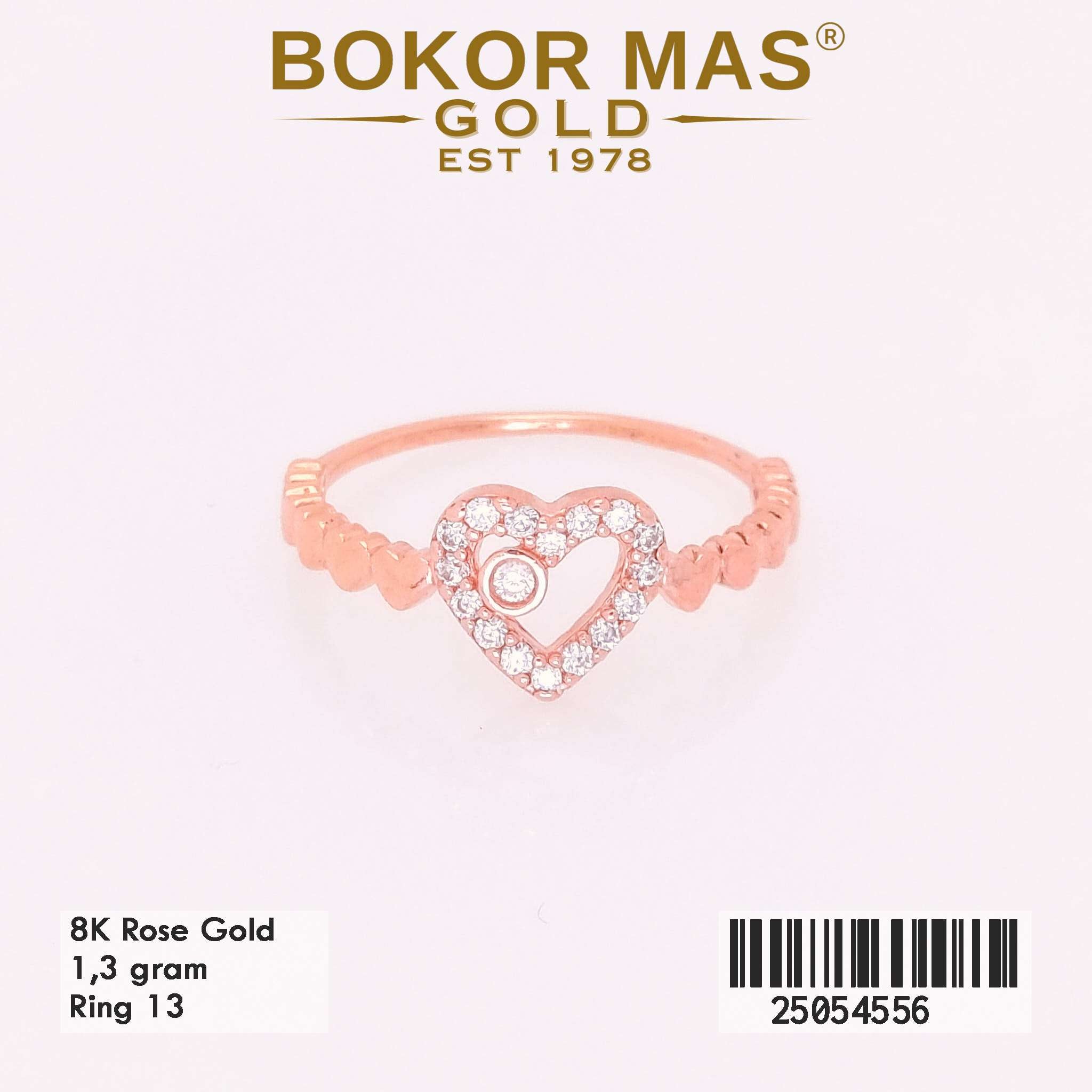 Cincin Emas Variasi Permata Hati - 25054556 - 8K