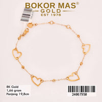 Gelang  Emas Rantai Variasi Hati - 24067950 - 8K