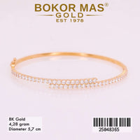 Gelang Emas Kaku Variasi Permata - 25048365 - 8K