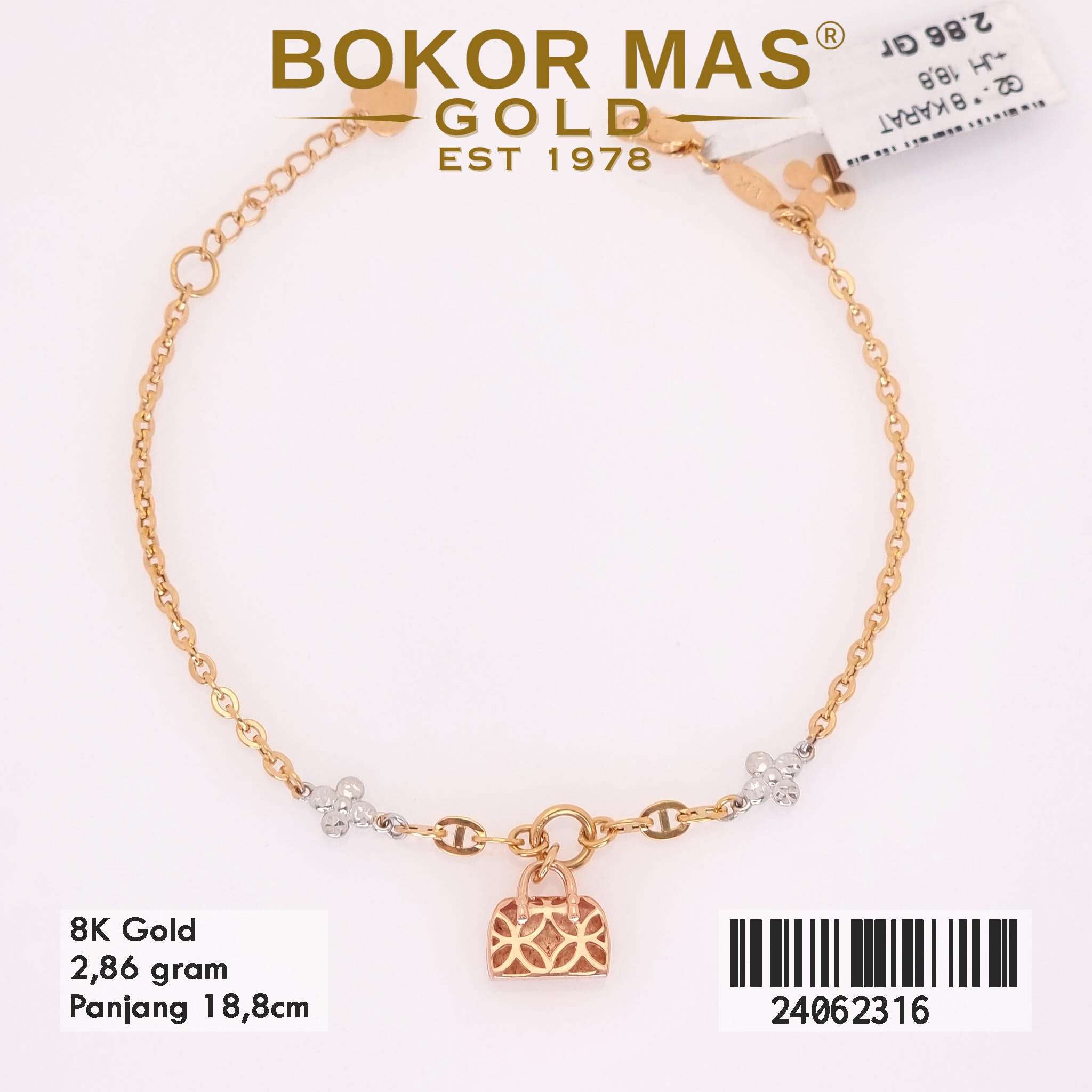 Gelang Rantai Variasi Mainan Gembok - 24062316 - 8K