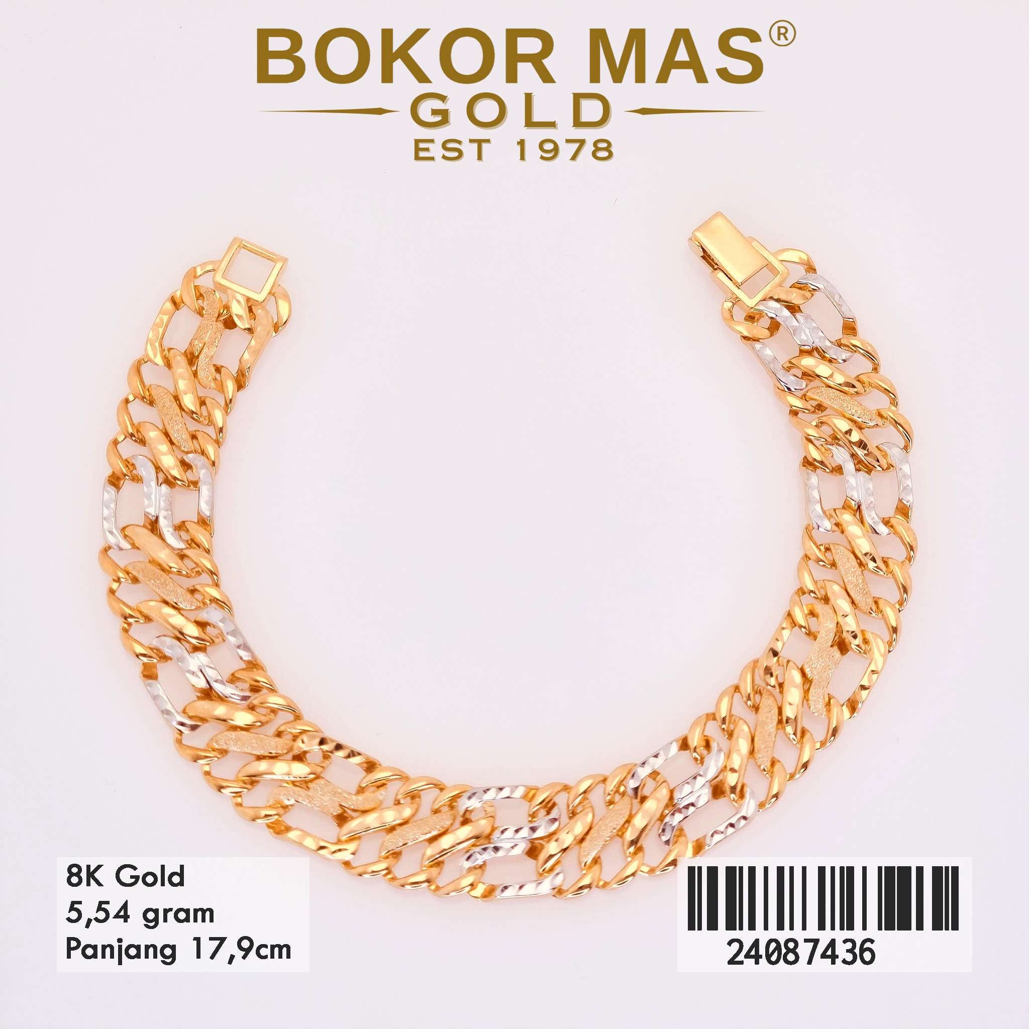 Gelang Rantai Variasi Tanpa Permata - 24087436 - 8K