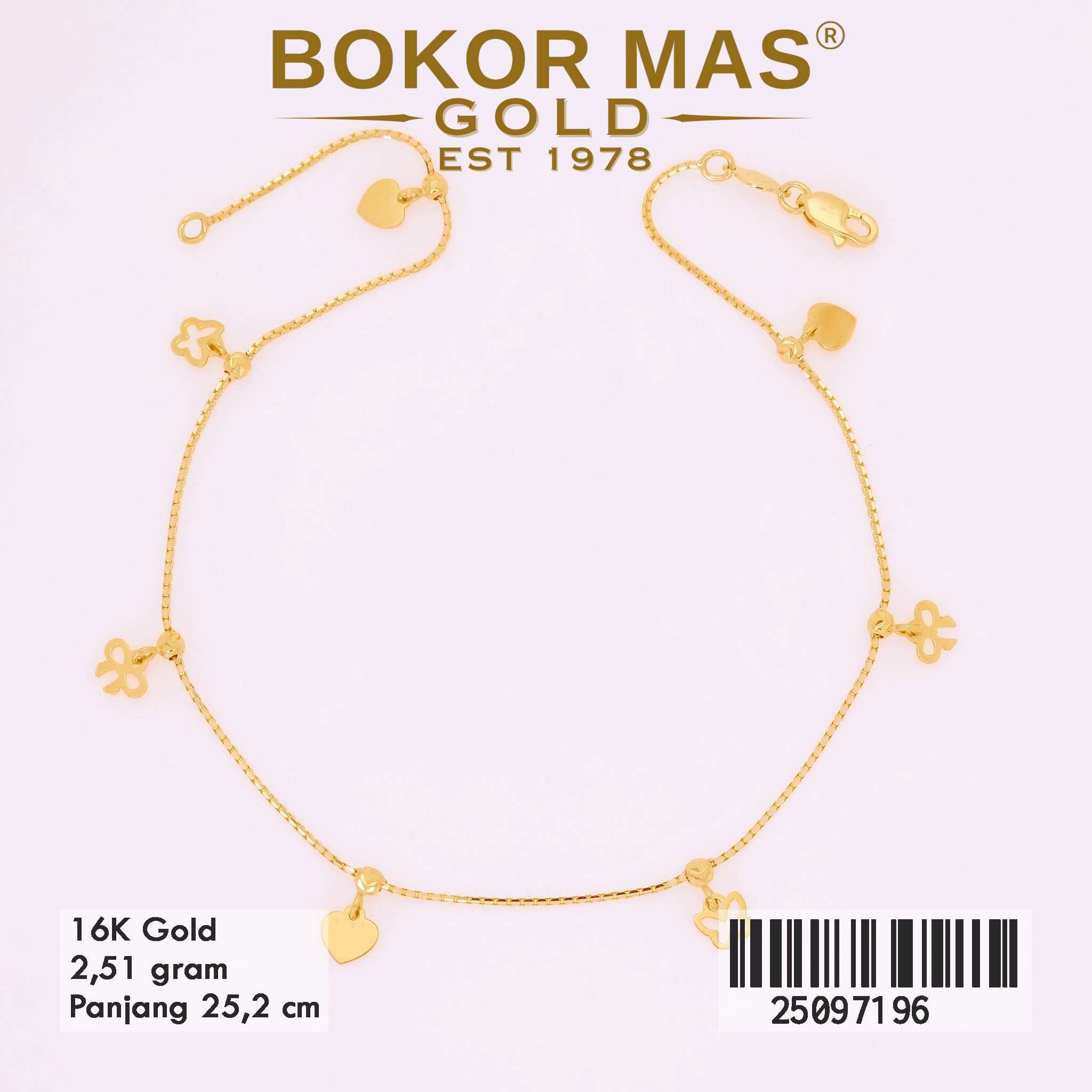 Gelang Rantai Italy Variasi Pita - 25097196 - 16K