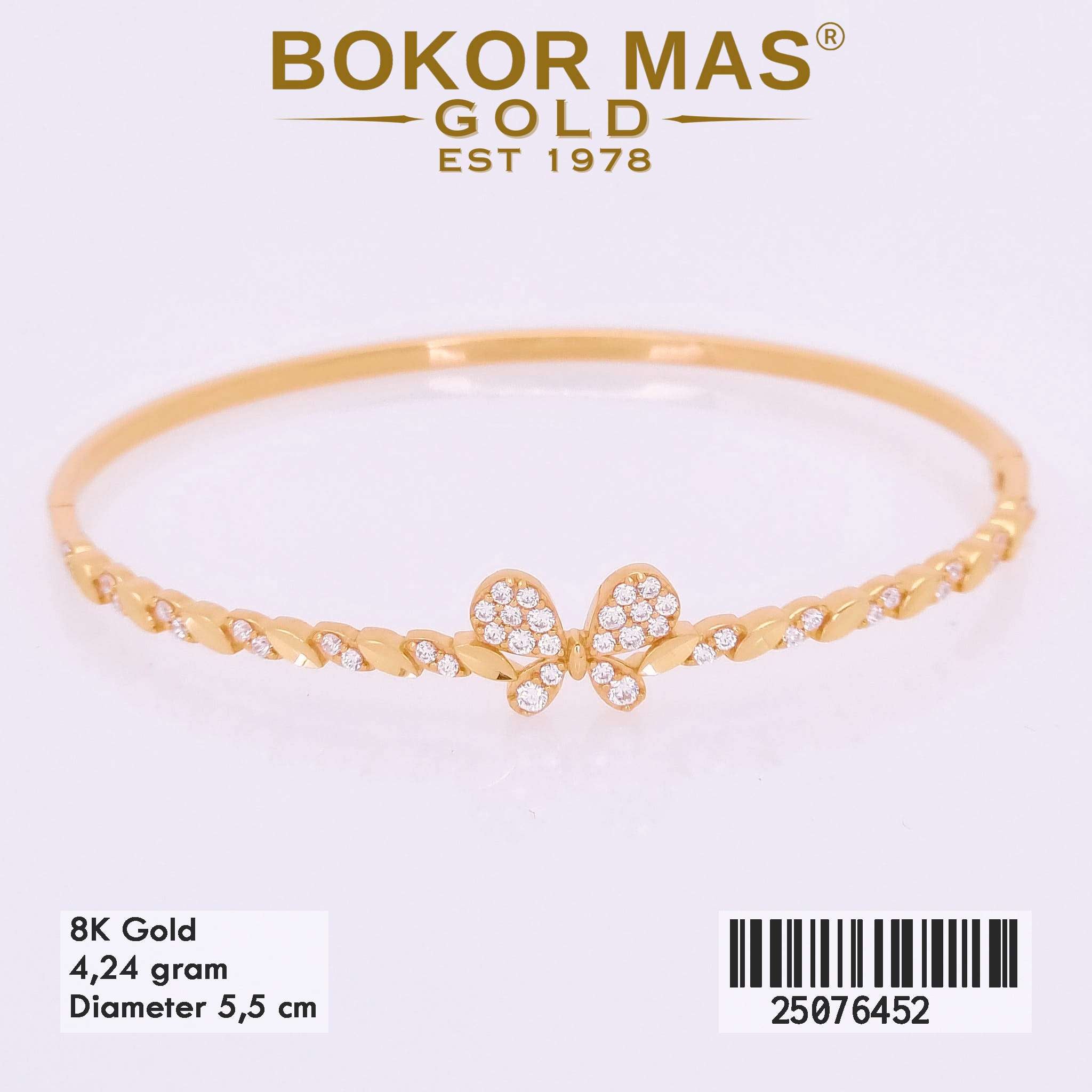 Gelang Kaku Variasi Kupu Permata - 25076452 - 8K