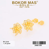Anting Emas Tusuk Bunga Kuning - 24087389 - 8K