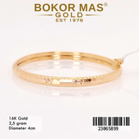 Gelang  Emas Kaku Anak Tanpa Permata - 23065899 - 16K