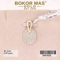 Liontin Emas Variasi Permata Putih - 24075626 - 8K
