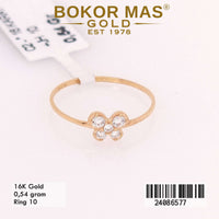 Cincin Emas  Butterfly Variasi Permata Putih - 24086577 - 16K