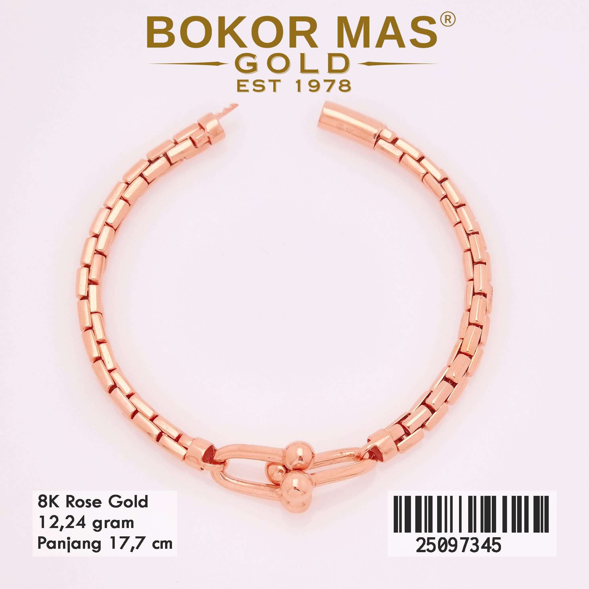 Foto Gelang Emas Asli Gelang  Variasi Rose 8K - Perhiasan Asli Bokormas Gold