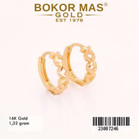 Anting Emas  Klip Variasi Tanpa Permata - 23087246 - 16K