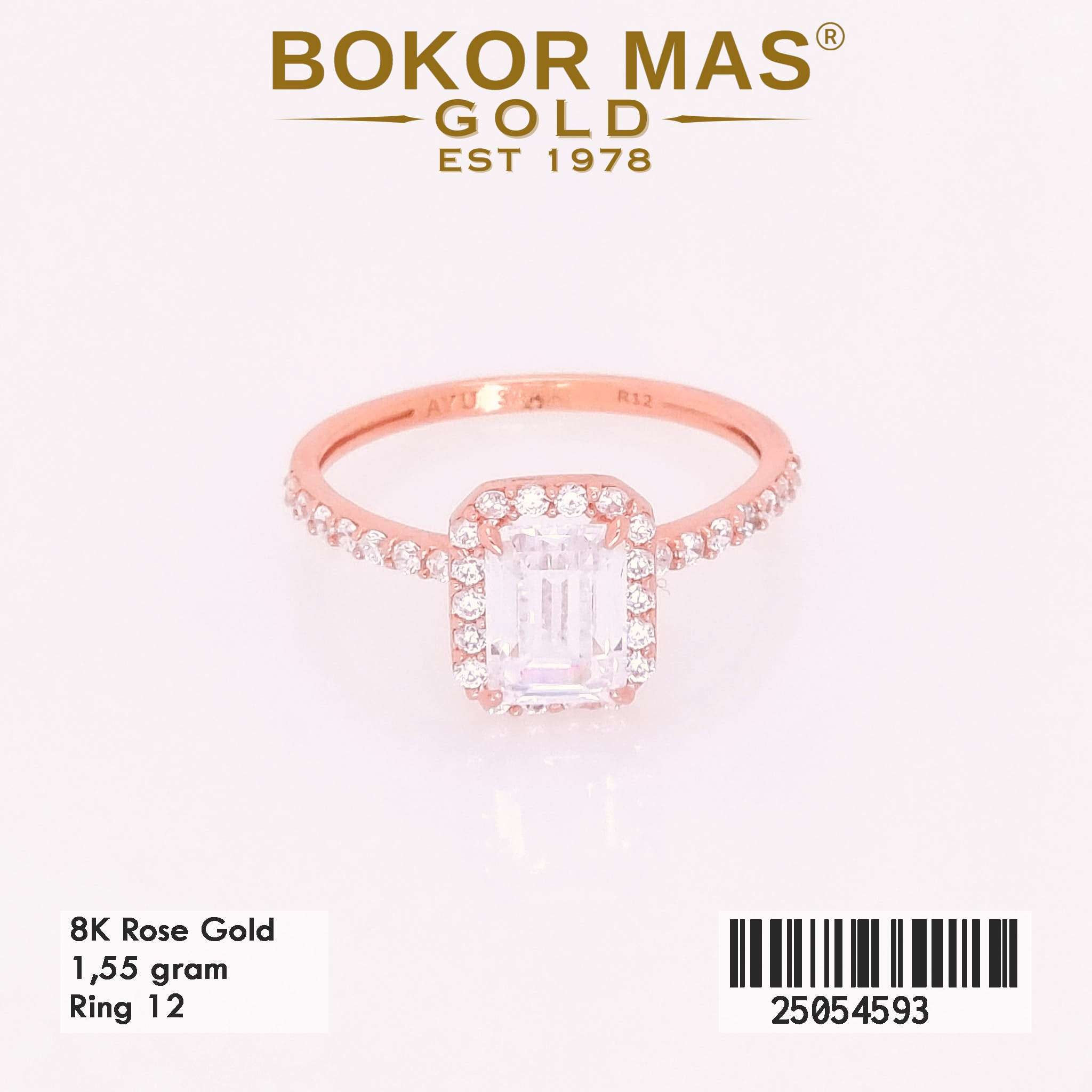Cincin Emas Varias Permata Kotak - 25054593 - 8K