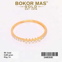 Cincin  Emas Variasi Permata - 24085605 - 8K