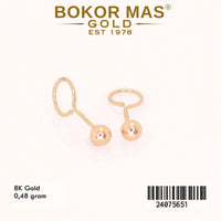 Anting Emas Toge Variasi Tanpa Permata - 24075651 - 8K