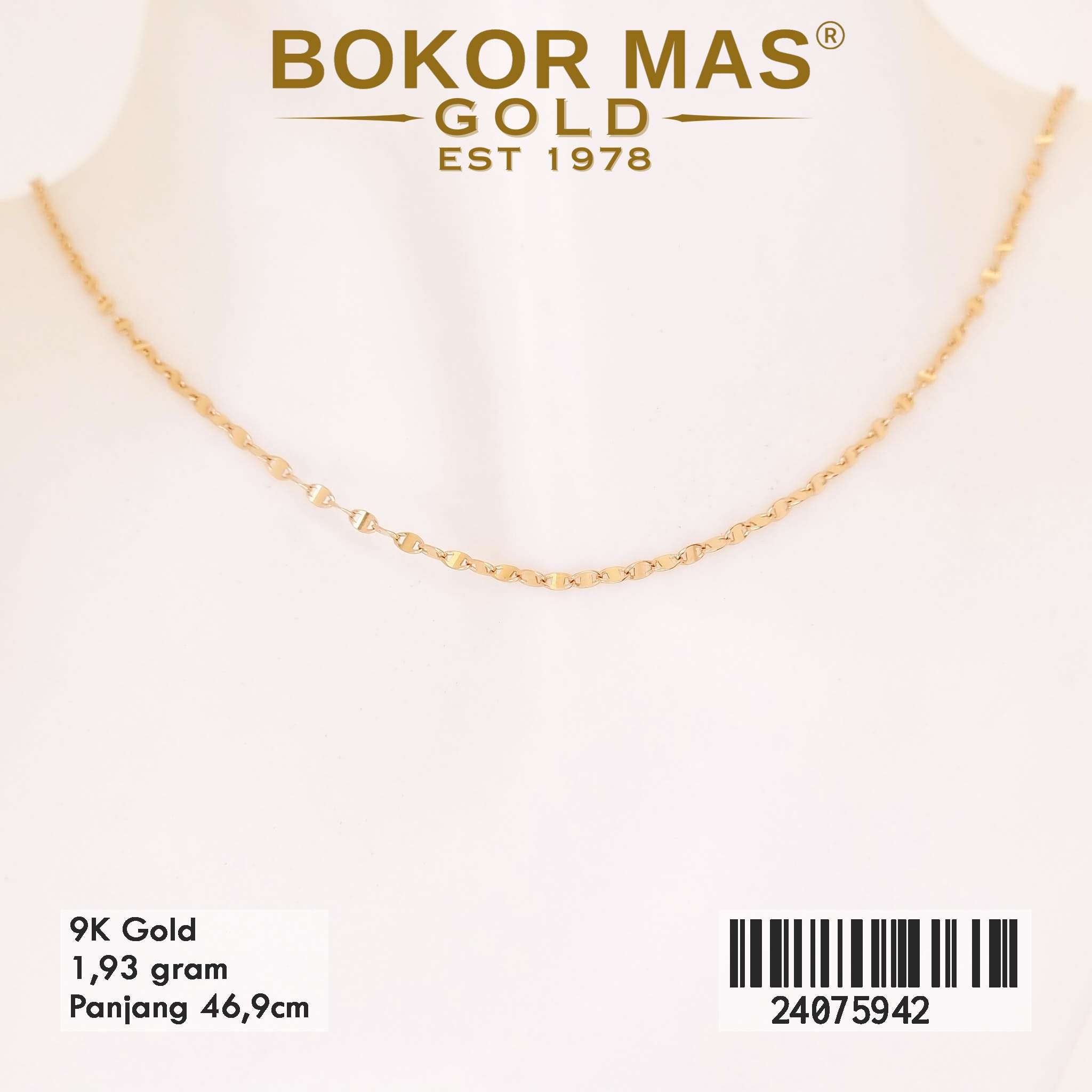 Kalung Toscano Variasi Tanpa Permata - 24075942 - 9K