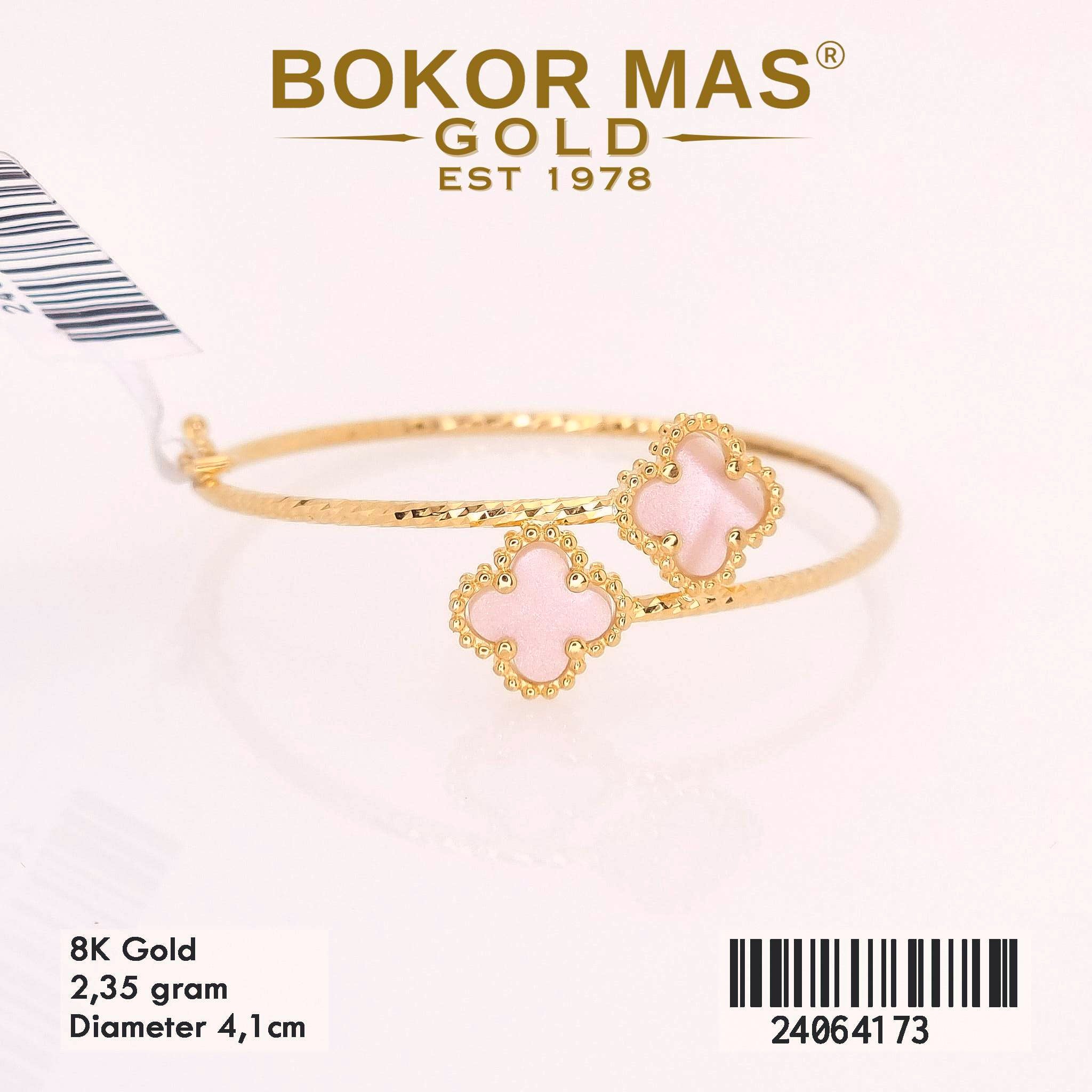 Gelang Bangkok Anak Variasi Clover Pink - 24064173 - 8K