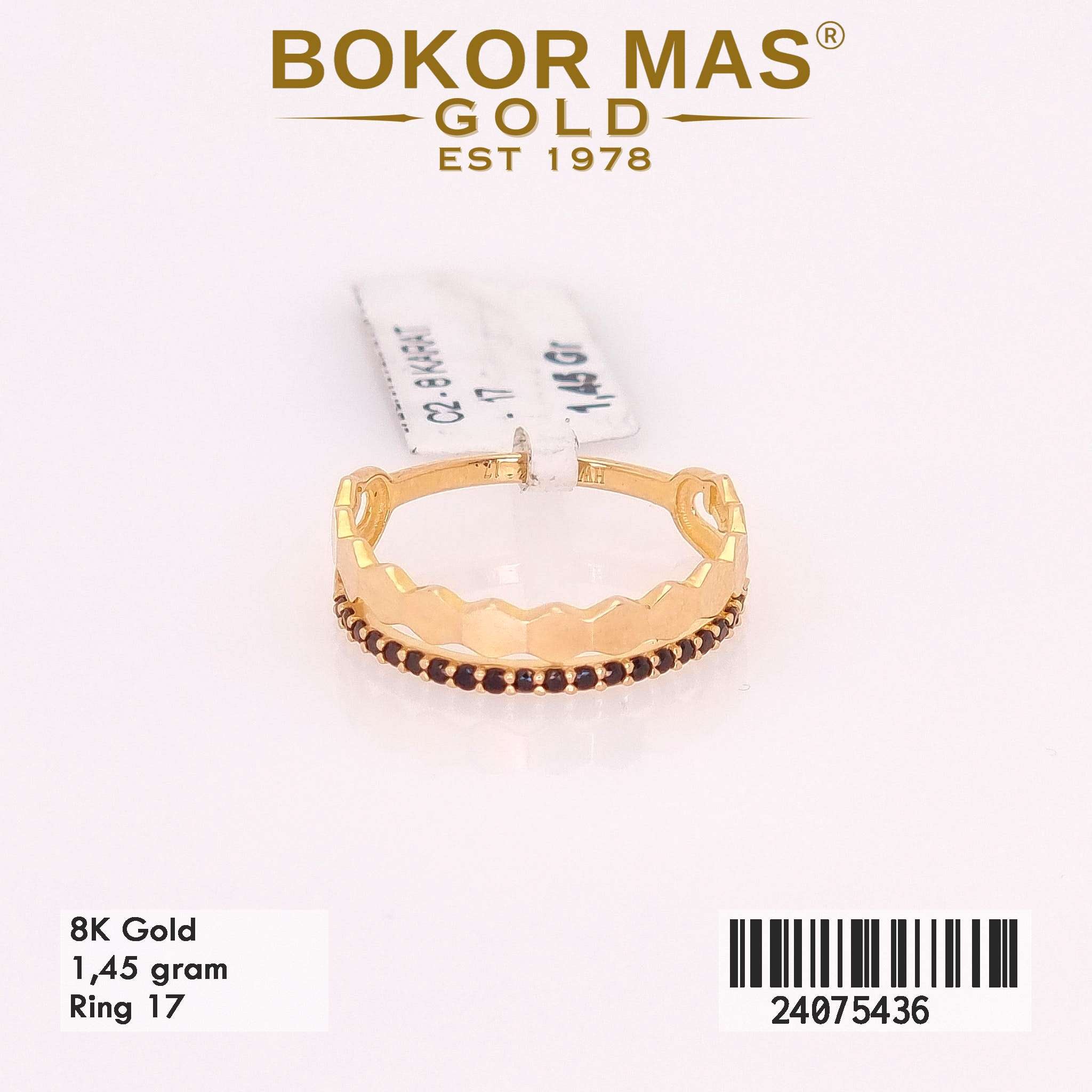 Cincin Dua Layer Variasi Batu Hitam  - 24075436 - 8K