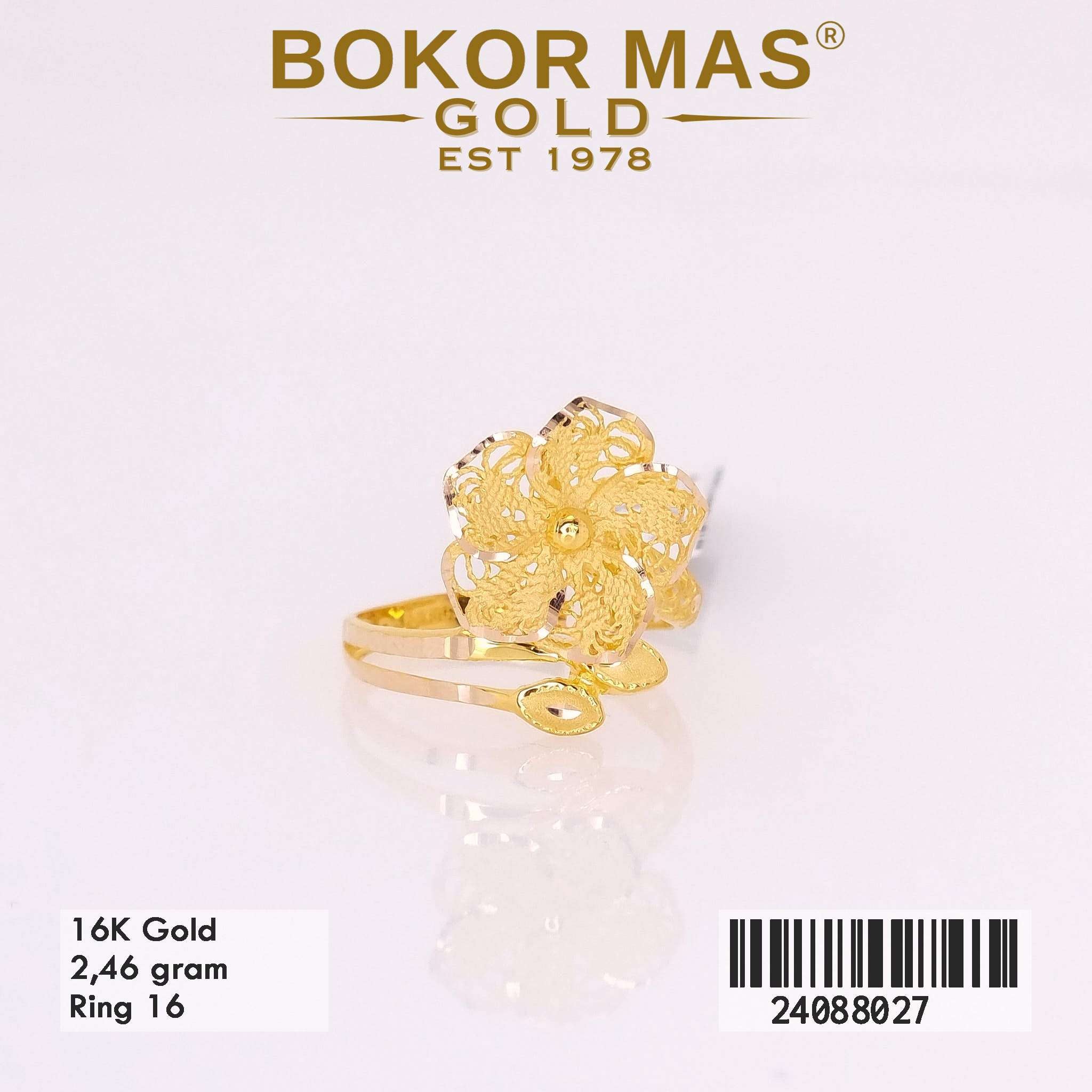 Cincin Bunga Tanpa Permata - 24088027 - 16K