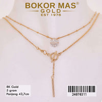 Kalung Emas  Layer Variasi Permata - 24070311 - 8K
