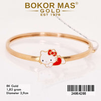 Gelang Emas Kaku Anak Variasi Hello Kitty - 24064208 - 8K