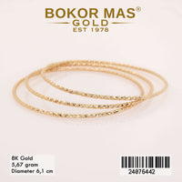 Gelang  Emas Bangkok Kroncong Variasi Tanpa Permata - 24076442 - 8K