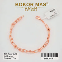 Gelang  Emas Rantai Variasi - 24082013 - 17K