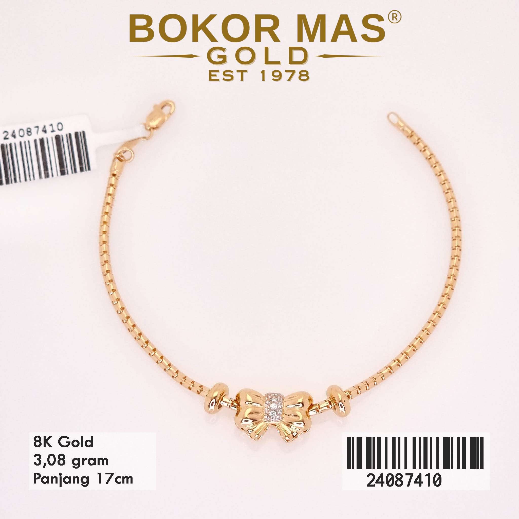 Gelang Rantai Variasi Milano Ice Pita - 24087410 - 8K