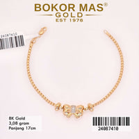 Gelang Emas Rantai Variasi Milano Ice Pita - 24087410 - 8K