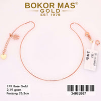 Gelang Emas  Kaki Variasi Rantai Itali - 24082007 - 17K